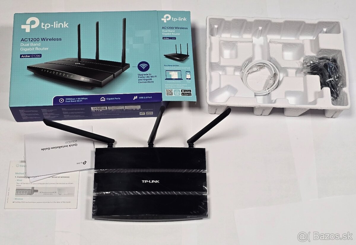 Router TP-Link Archer C1200, 867 Mbps na 5GHz a 300 Mbps na
