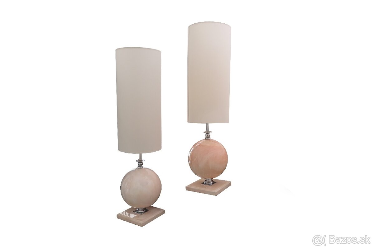 Luxusná nová nočná alebo stolová lampa mramorové sklo