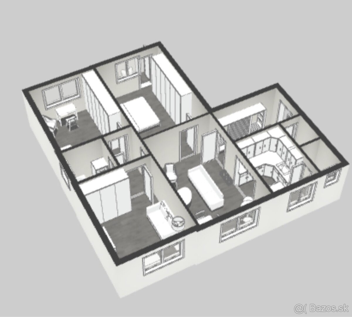 Prenájom bytu s garážou