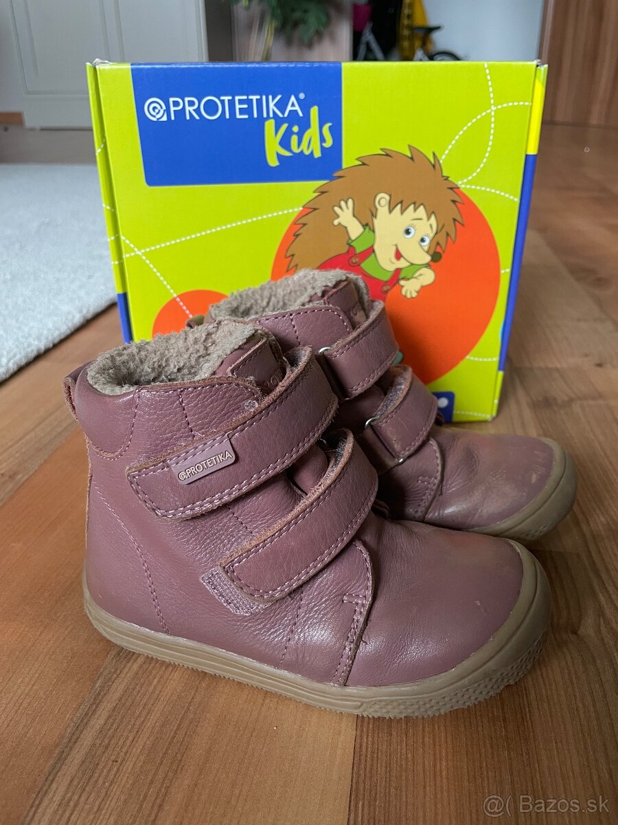 Protetika, zimné kožené topánky velkosť 26