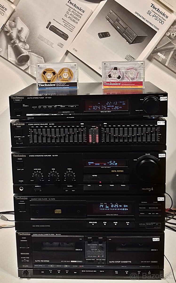 Zostava TECHNICS =X= tuner,equalizer,zosilnovac,CD,deck= M01
