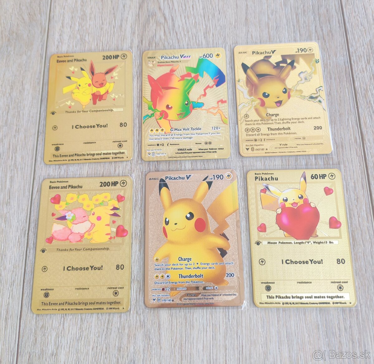 Kovové Pokekon karty