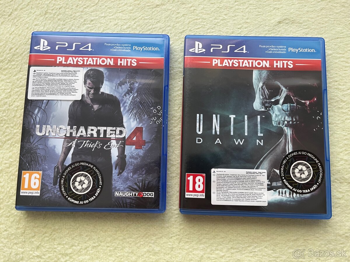 Until Dawn, Uncharted 4 PS4