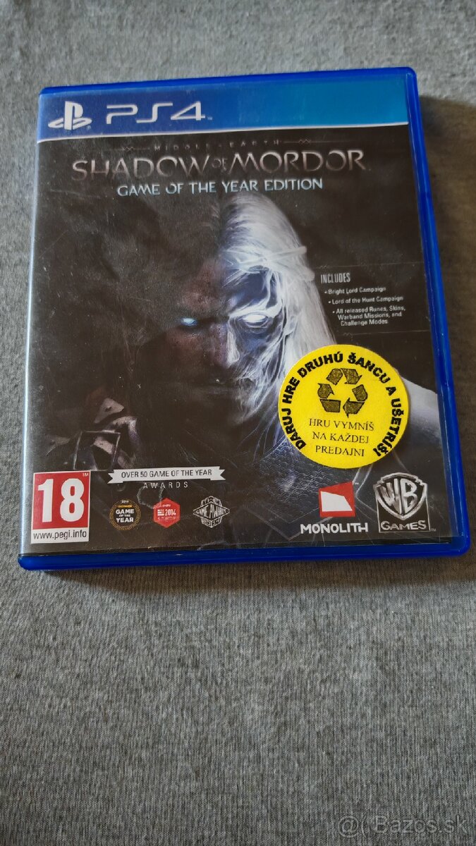 Middle-eart: Shadow of Mordor Ps4