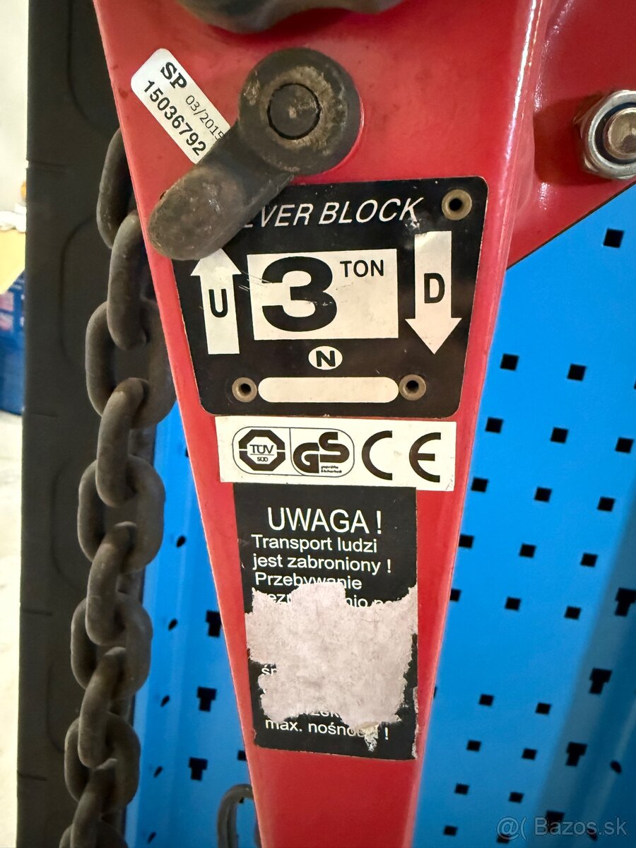 Rehtačkový zdvihák 3t