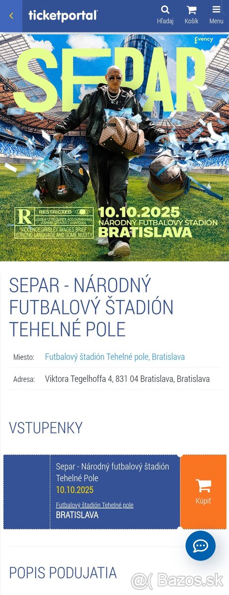 Separ Tehelné pole 10.10.2025