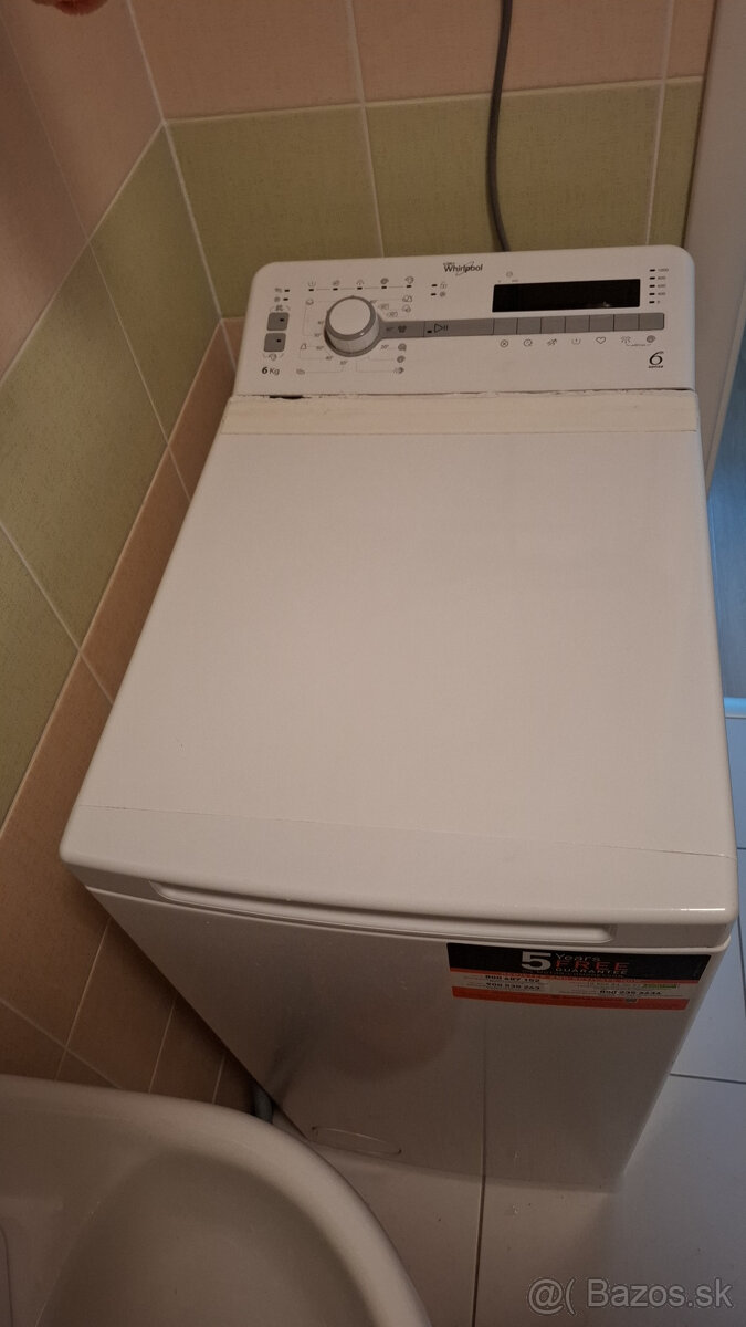 5 ročná plne funkčná práčka Whirlpool TDLR 60110