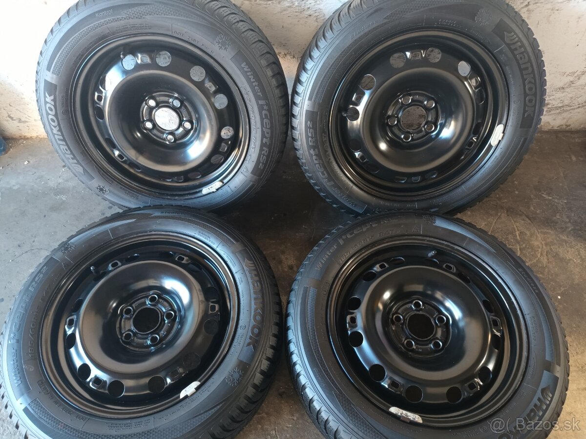 Zimné 185/60 r15 na diskoch 5x100 Škoda
