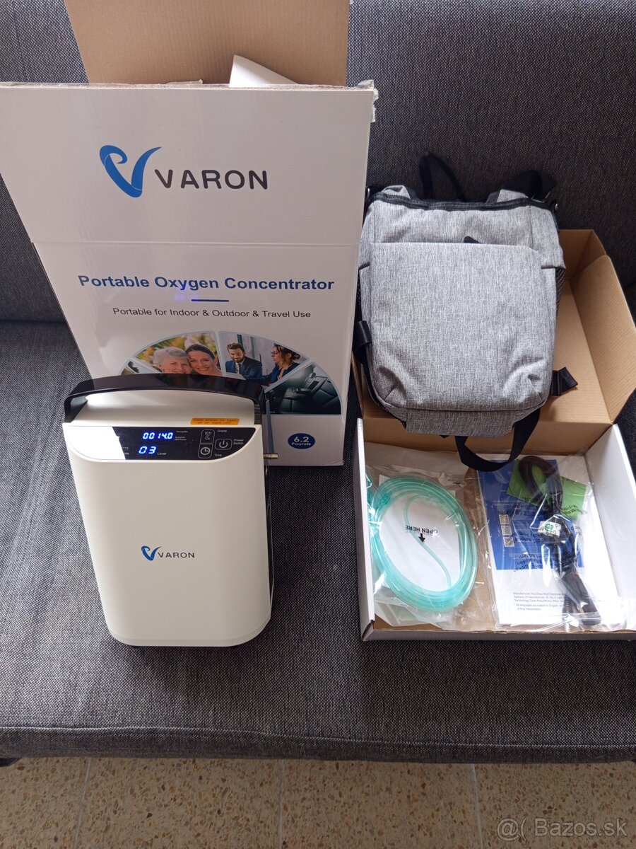 Prenosný kyslíkový koncentrator s baterkou