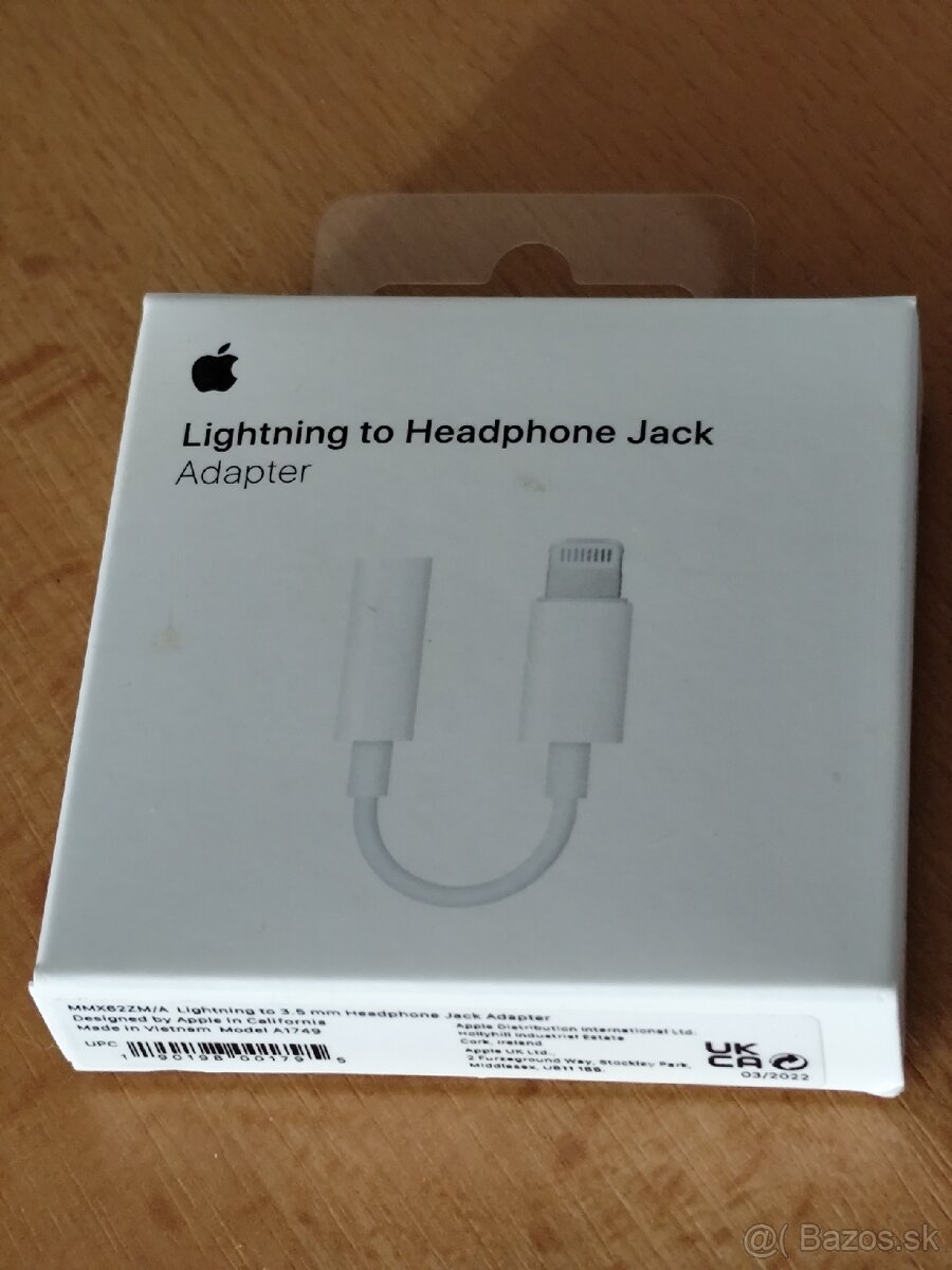 Redukcia pre Apple lightning to jack