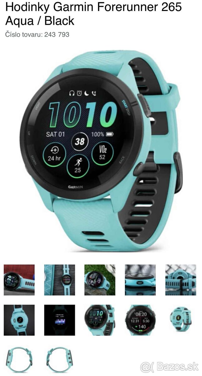 Garmin Forerunner 265 Aqua black 47mm