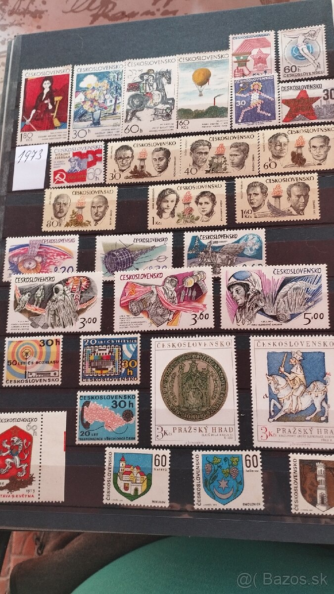 Známky Československo 1973kompletní rok