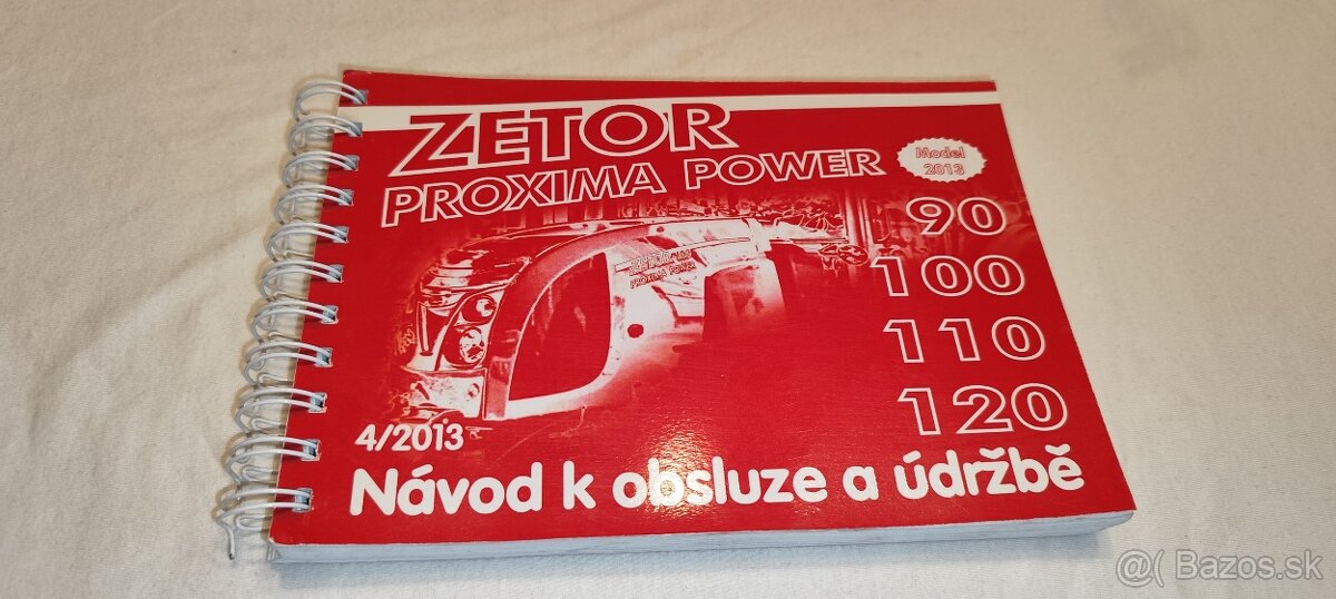 ZETOR Proxima power 90 100 110 120 návod k obsluze a údržbě