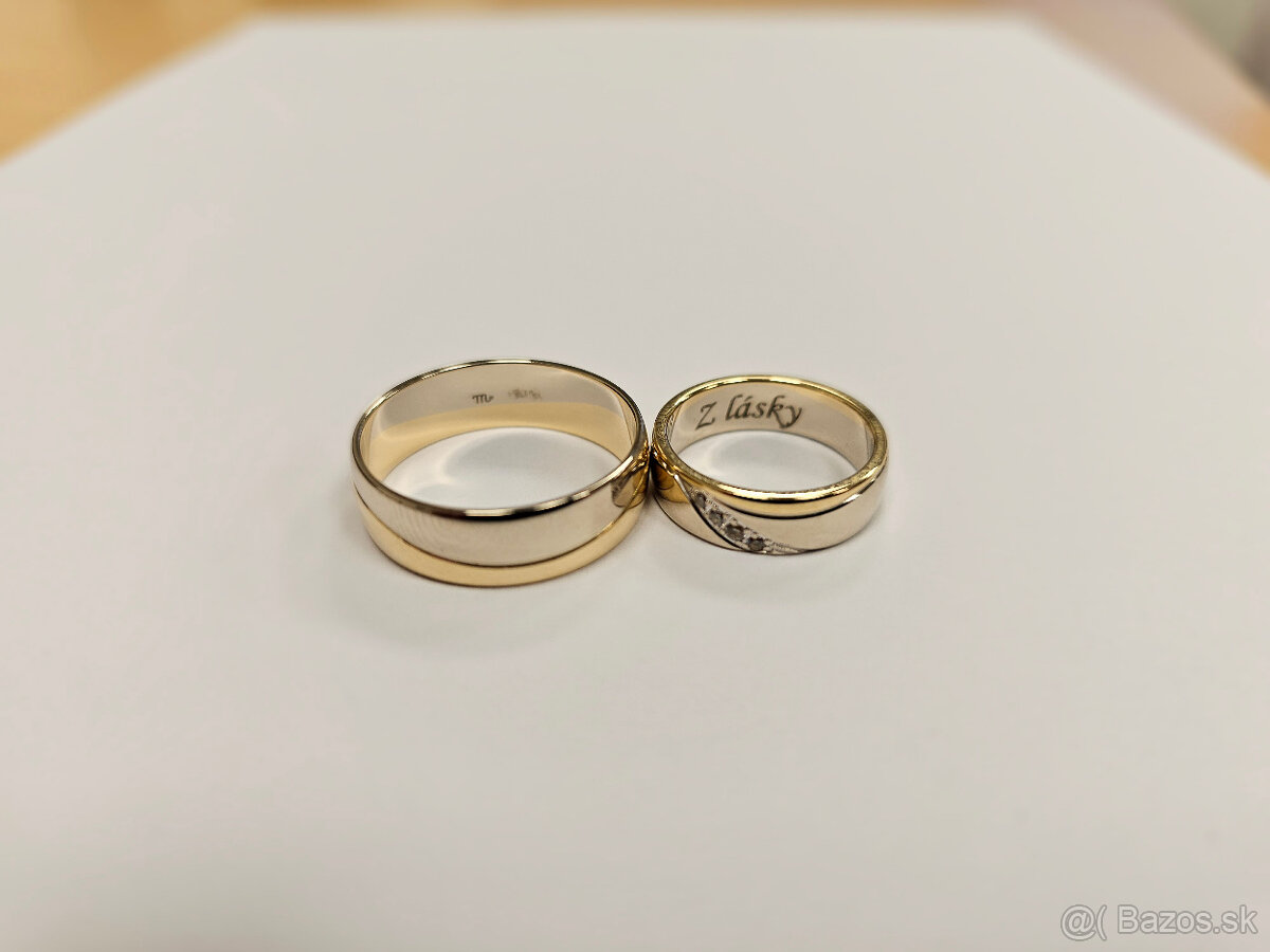 Predám zlaté obrúčky (585) zo 14 karátového zlata.