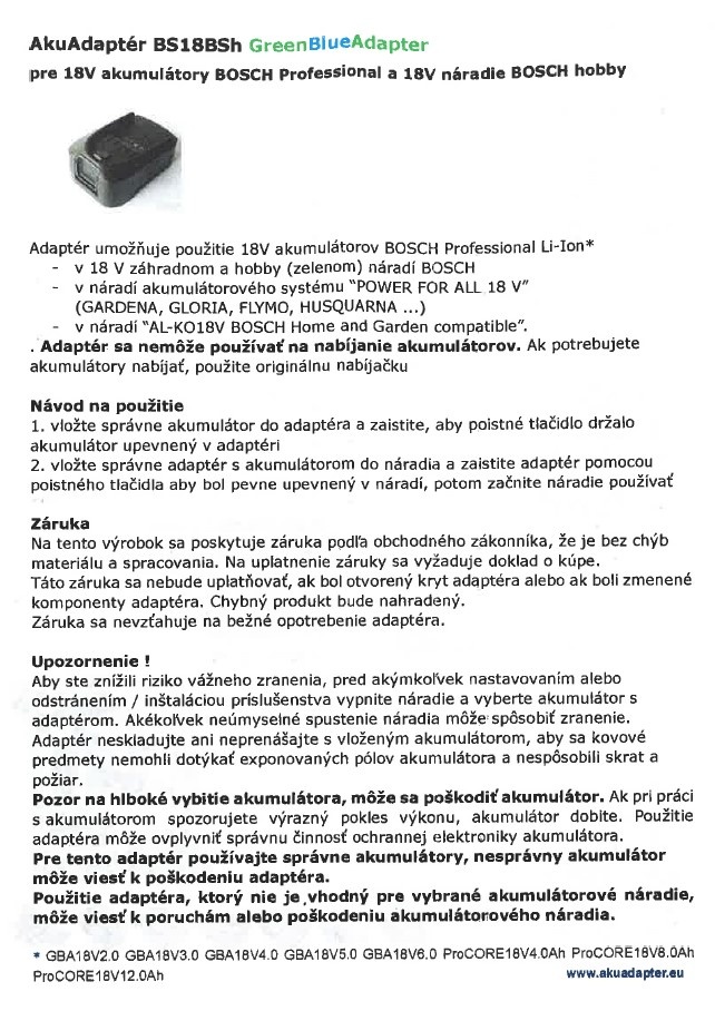 Predám nepoužitý profi/hobby BOSCH adaptér