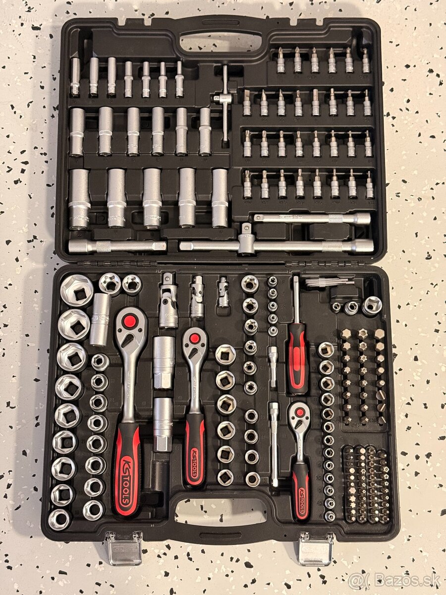 KS Tools - Gola sada 1/4"+3/8"+1/2" 195-dielna