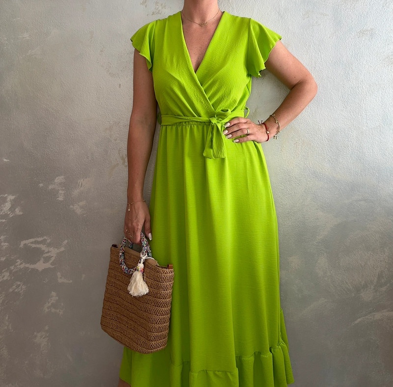 Dámske zelené midi šaty