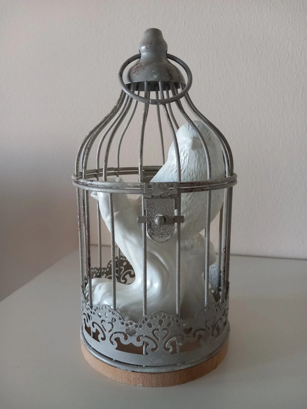 Dekoračná kovová vintage klietka 25x11 cm