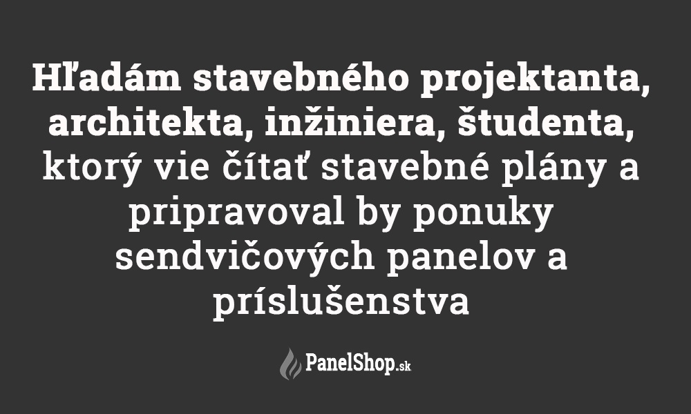 Hľadám stavebného projektanta, architekta, inžiniera