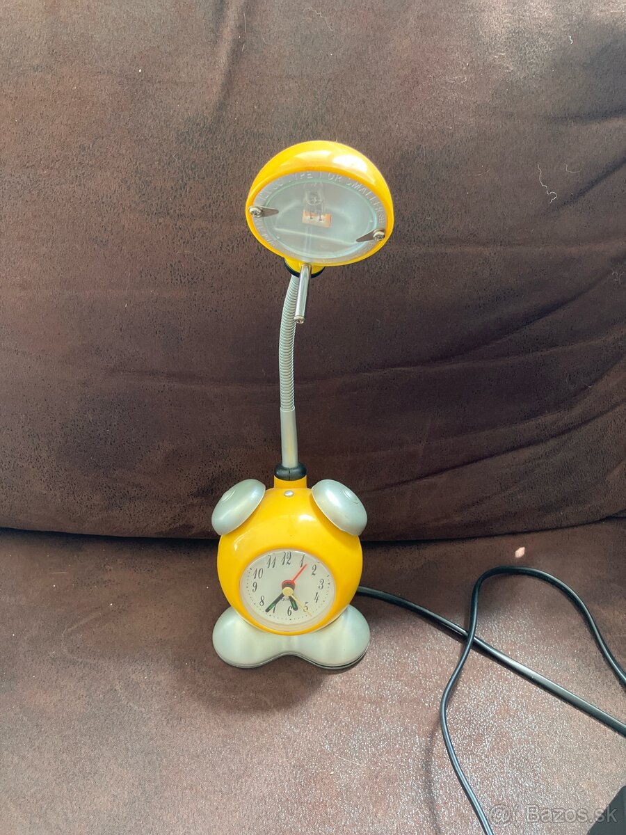 Detská lampa s budíkom a hodinami
