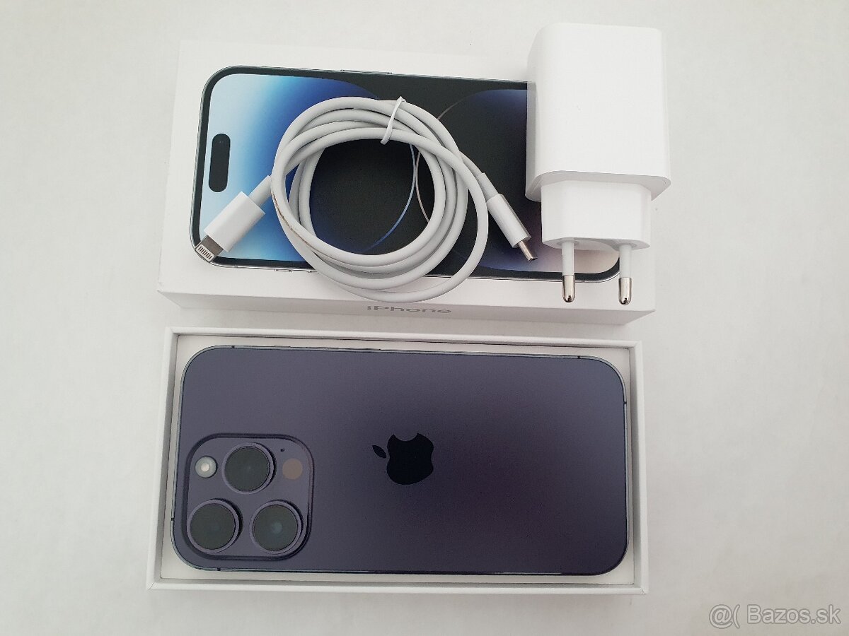 iPhone 14 PRO 128GB 100% kapacita batérie FIALOVÝ