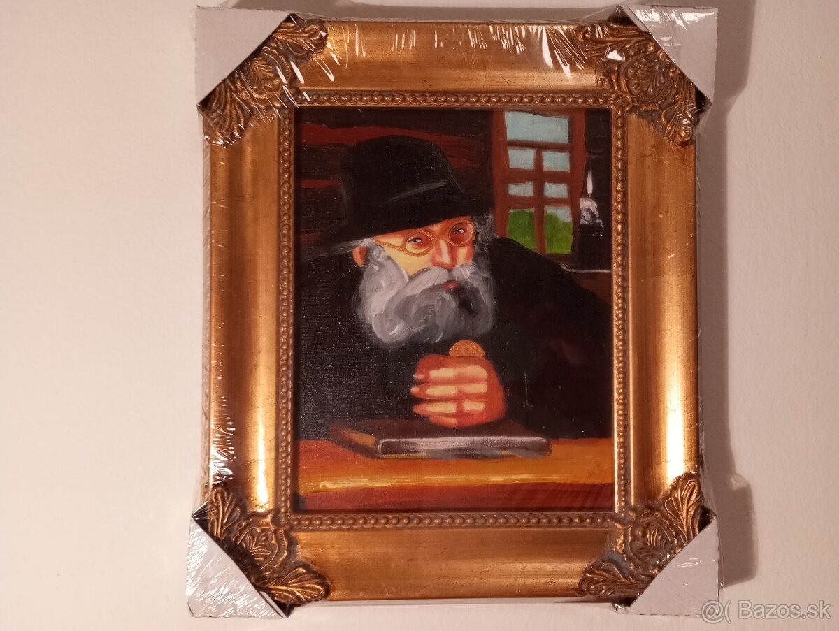 Olejomalba na plátně - zdobený rám 310x260mm - 004