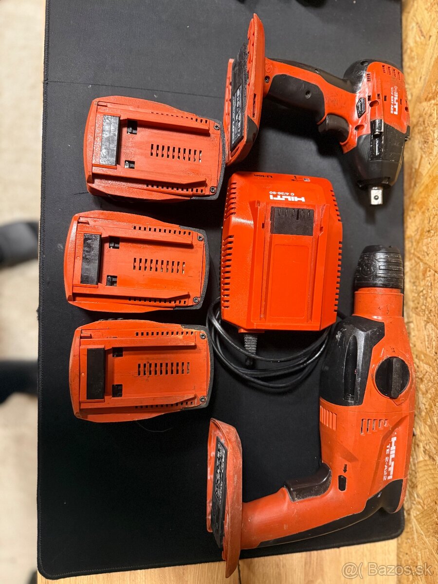 HILTI aku náradie + batérie – komplet 🔴