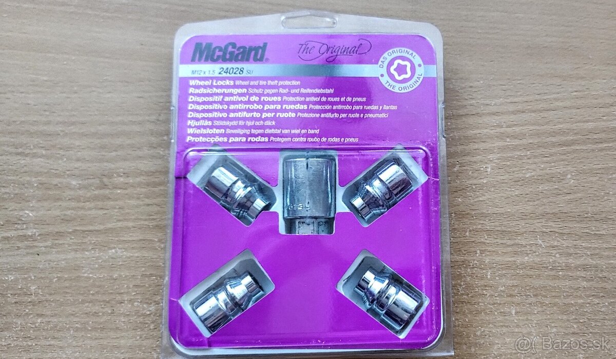 Bezpečnostné matice na kolesá.