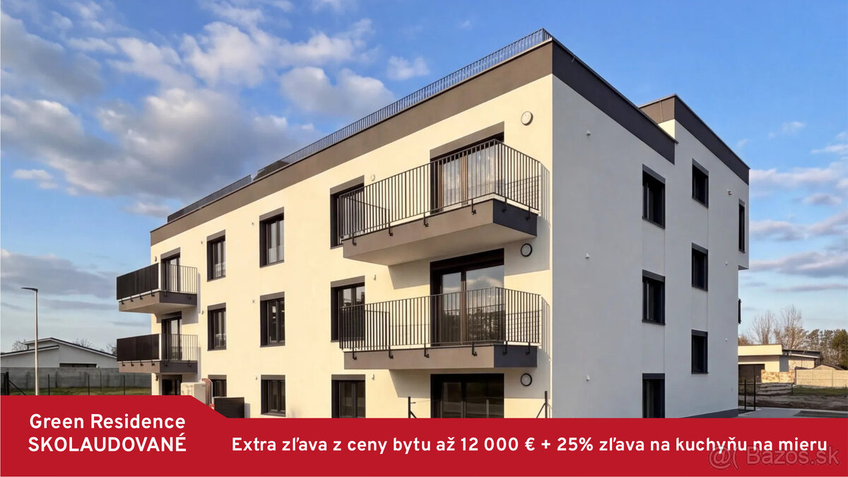SKOLAUDOVANÉ 3 izbový byt GreenResidence Nové Zámky