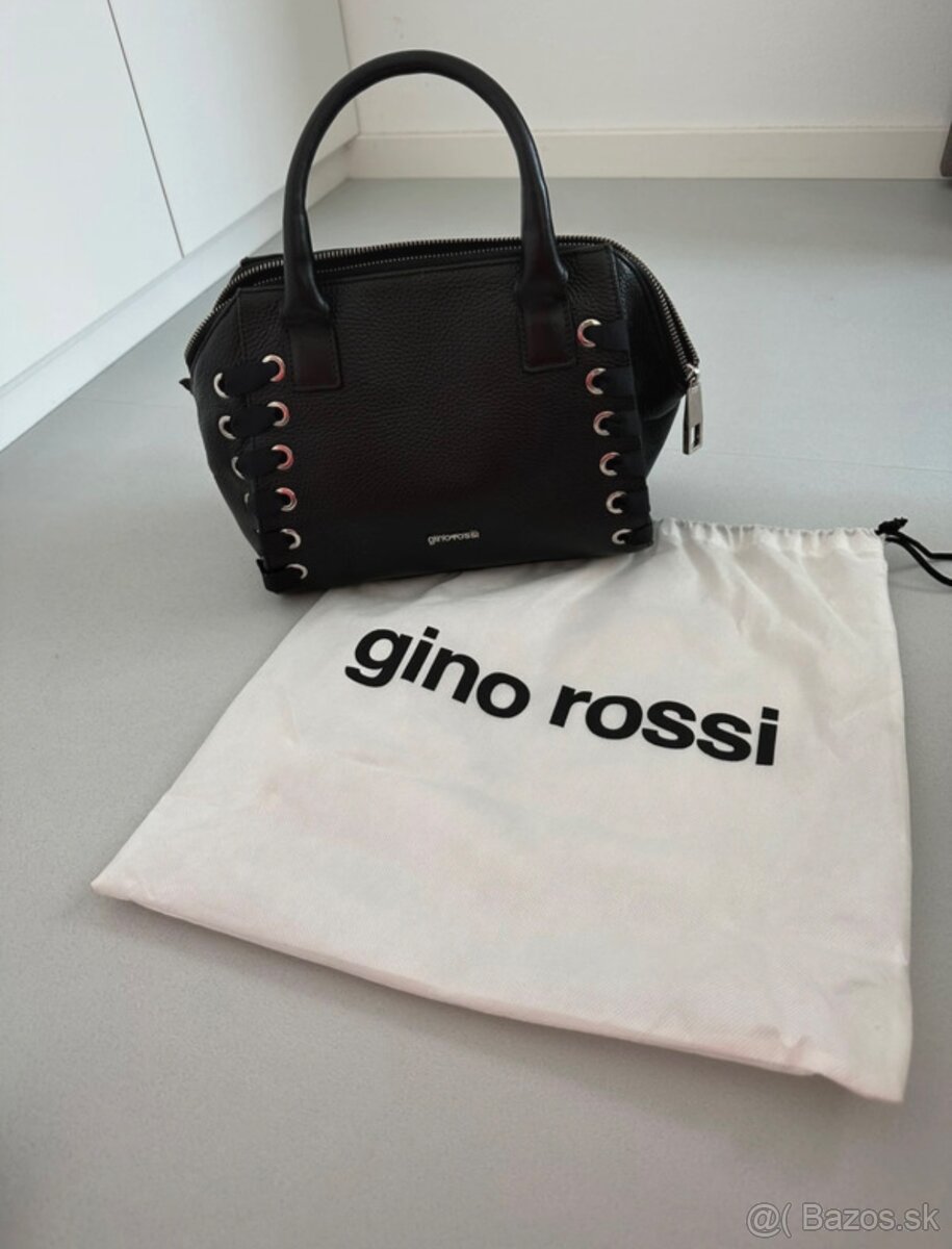 čierna kožena kabelka Gino Rossi – ako nová