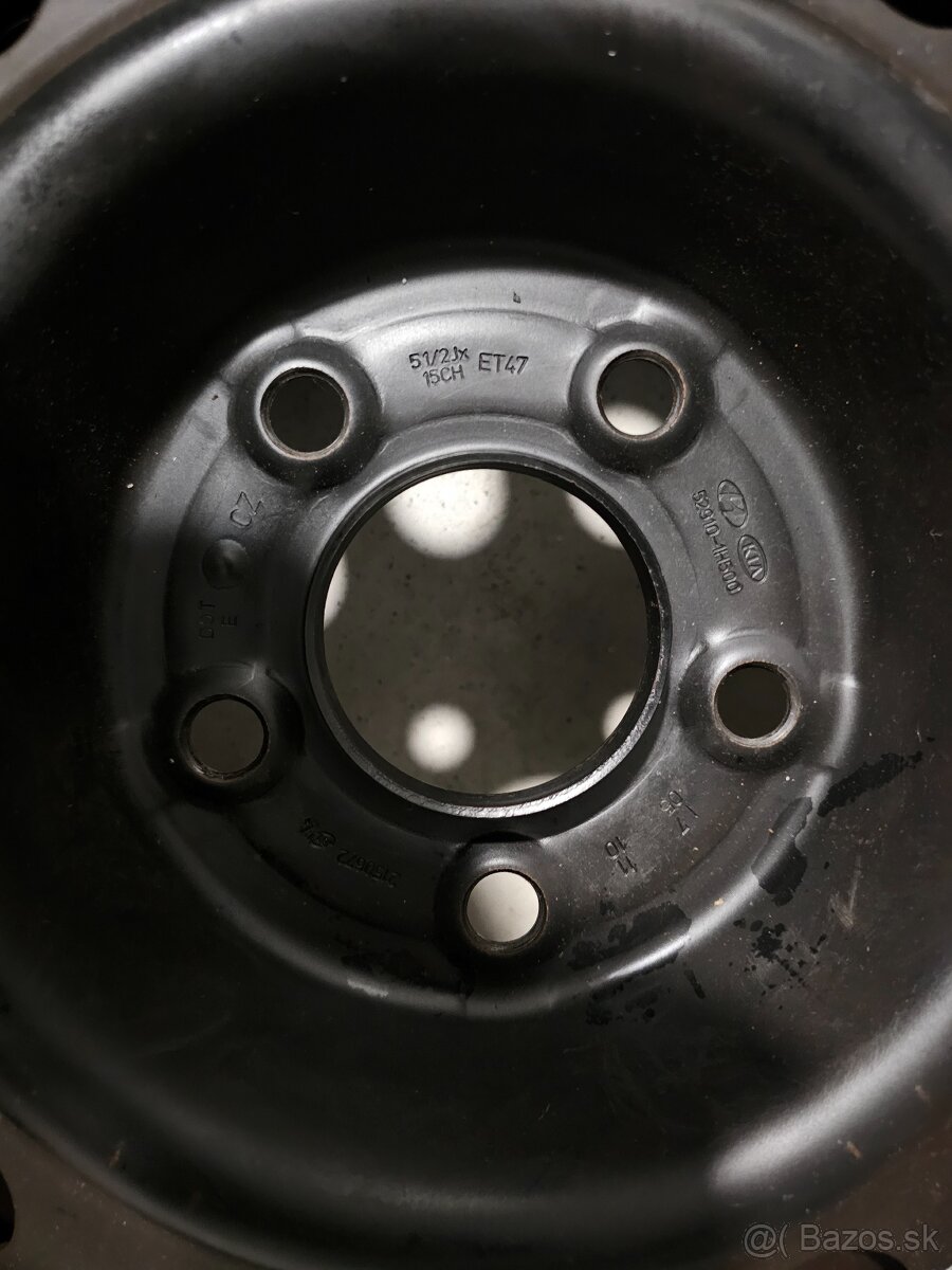 Plechové disky 15" 5x114,3, 51/2Jx, 15CH, ET47 KIA, Hyundai