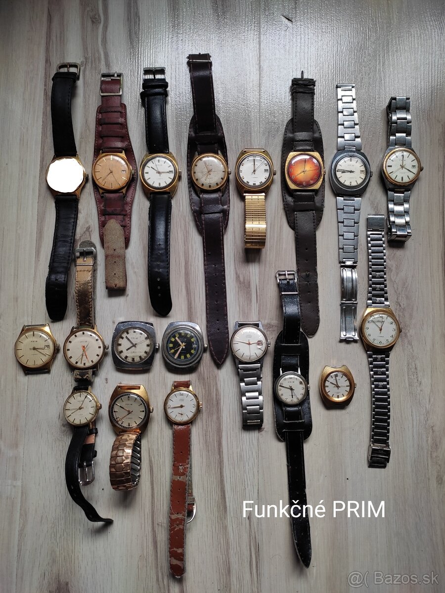 Hodinky PRIM, LONGINES plus skatulky na hodinky