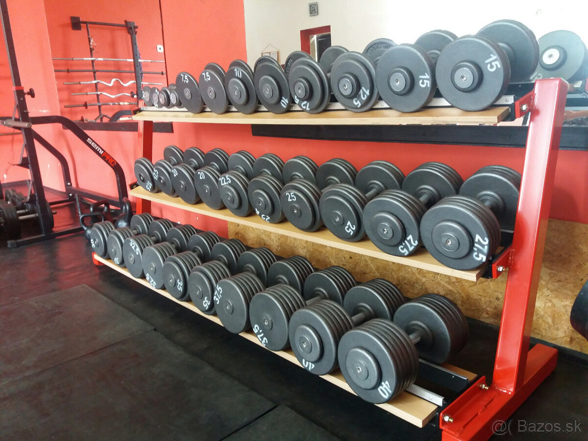 Pevné profi jednoruční činky 2,5 - 100kg