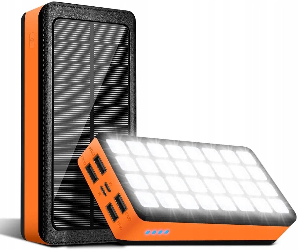 Powerbanka s LED osvetlením Psooo PS-900 Solárna - 30000mAh