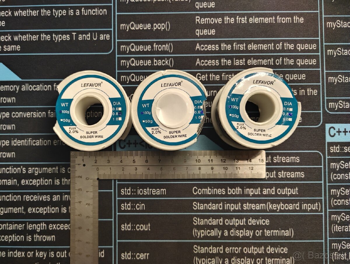 Predám spájkovací cín 100g 0.8mm 2% flux