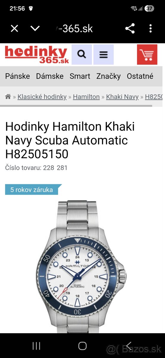 Predám Hamilton Khaki automatic.