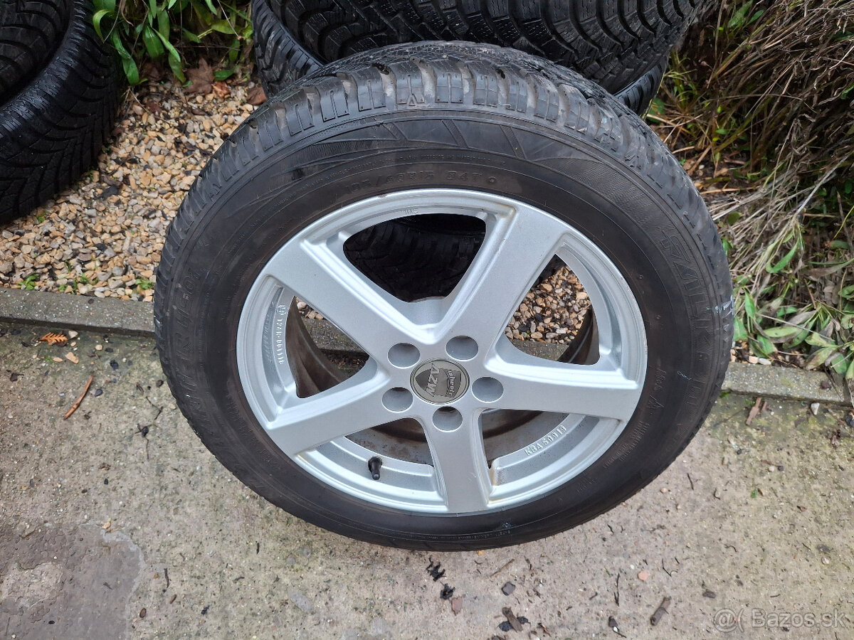 hlíníkové disky 5x100 15" pneu 185/60 r15