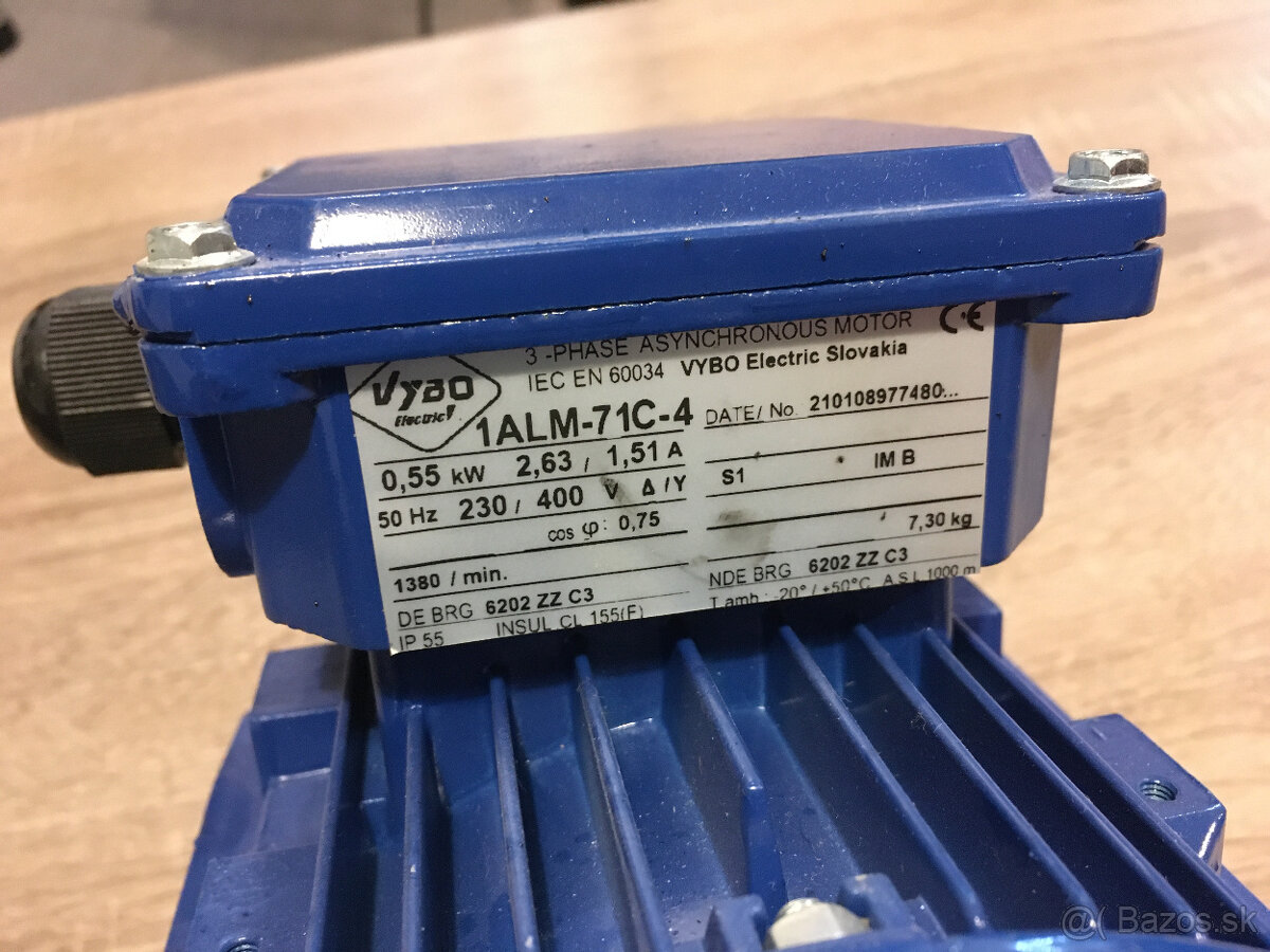 Predam asynchronny elektromotor VYBO - 550 W