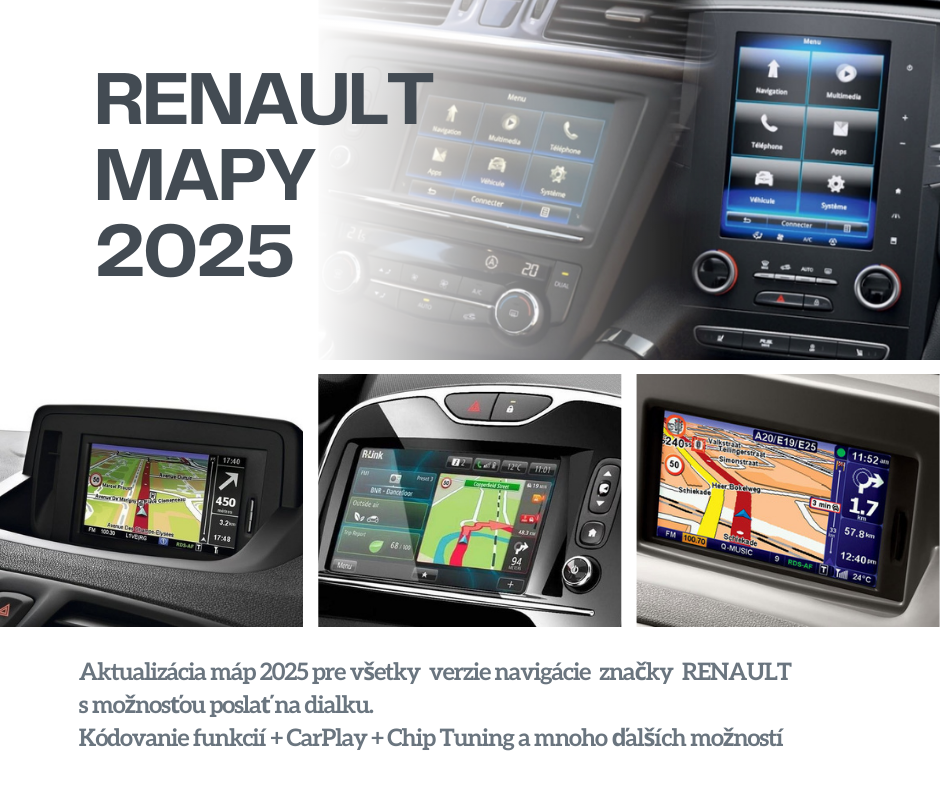 Navigacia Renault mapa 2025 SD /USB aktualizácia