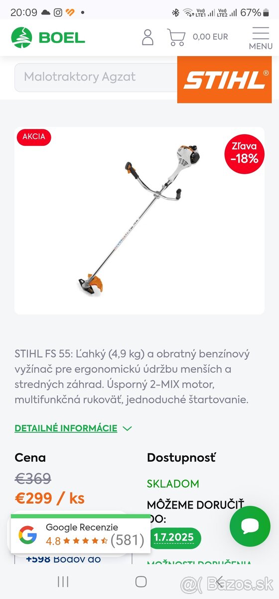 Krovinorez Stihl FS55