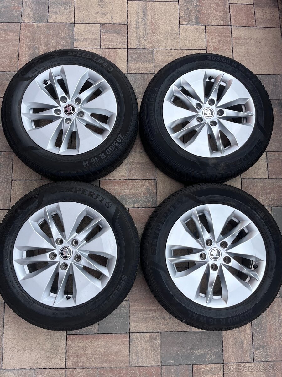 Orig.hliníkové disky Škoda R16 5x112