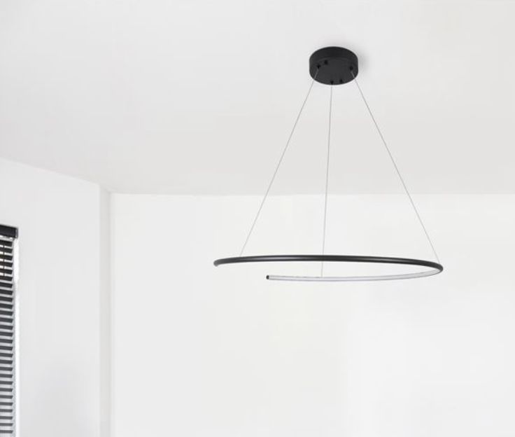Dizajnová lampa NOCA LUCE - čierna - priemer 70cm