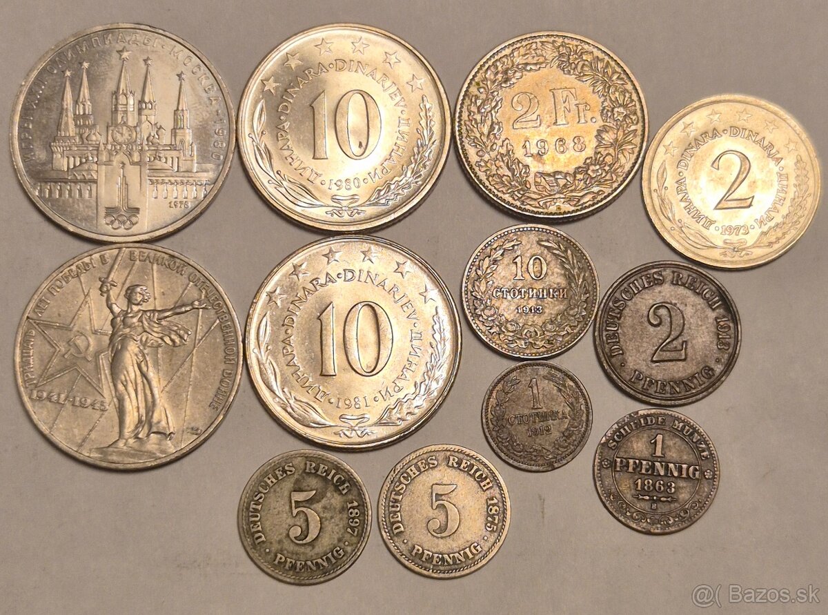 Mix mincí - Rusko, Nemecko, Juhoslávia