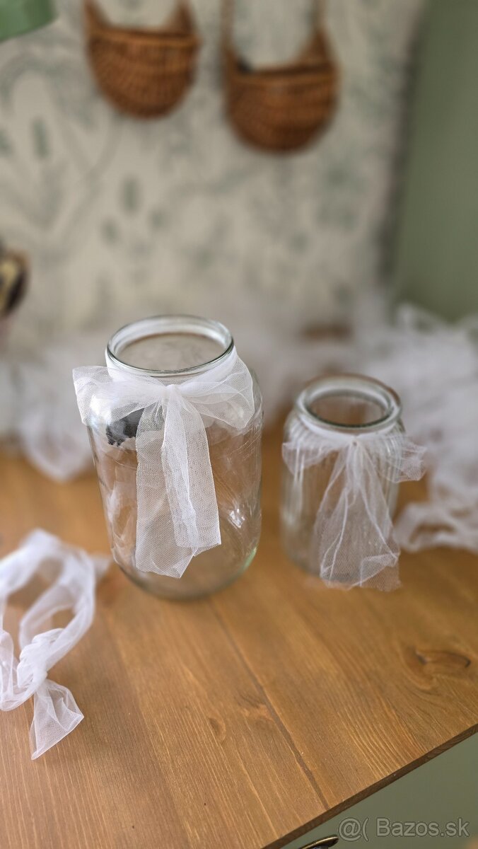 SVadobna vyzdoba - stuhy na svietniky