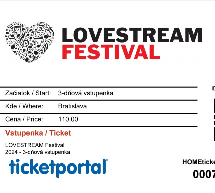 Lovestream 3-dňová vstupenka