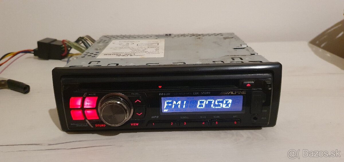 Autoradio Alpine CD, USB, AUX 4x50w