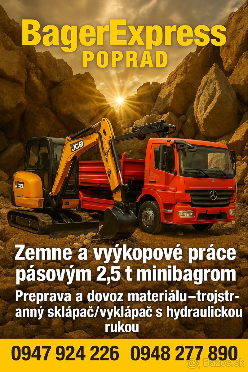 MINIBAGER - zemné a výkopové práce