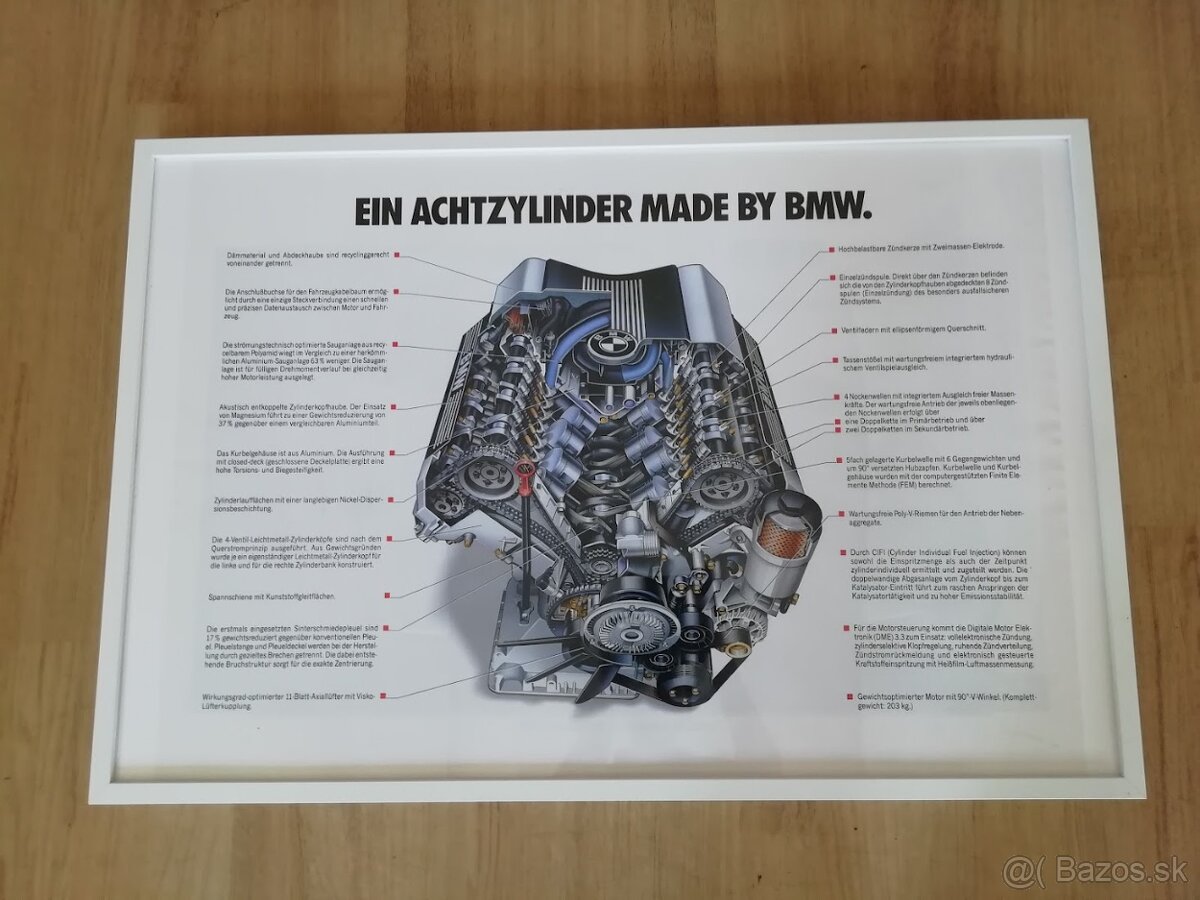Obraz - plakát BMW E32 V8, M60, 730i, 740i, iL