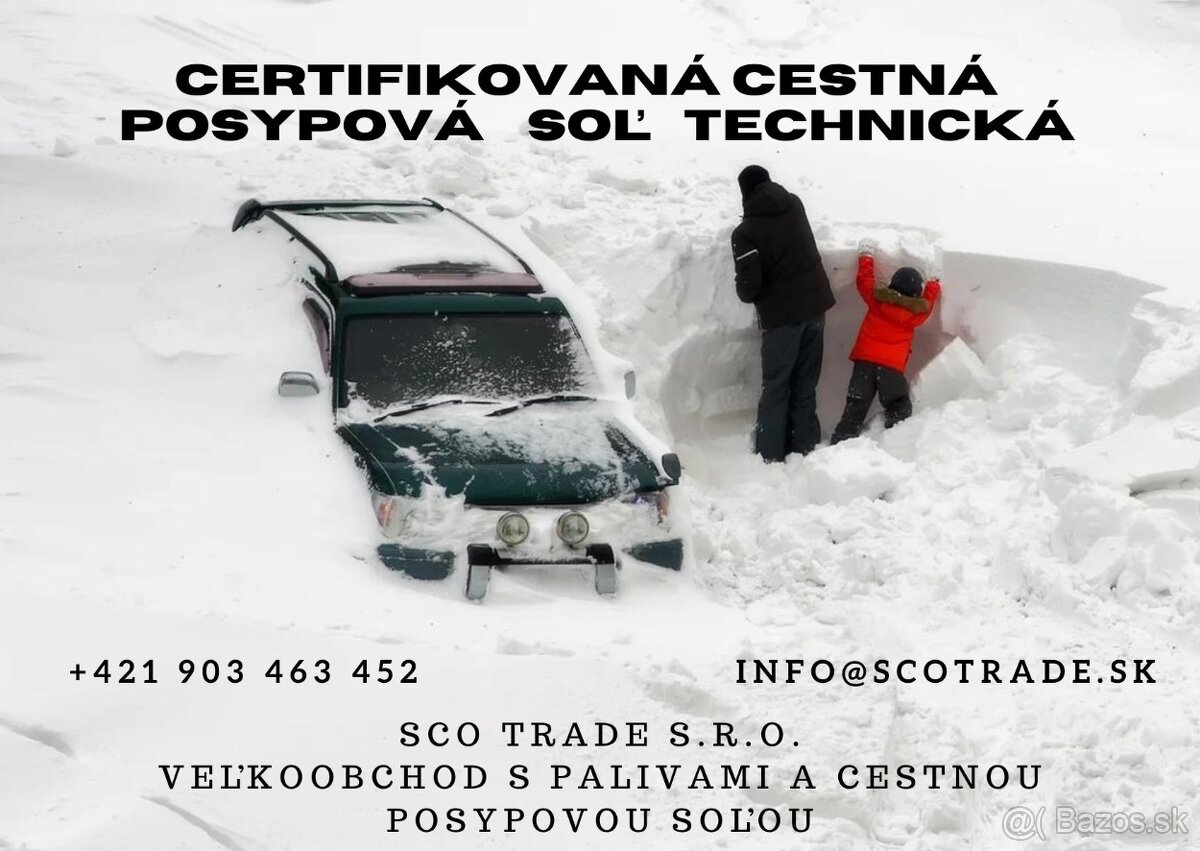 Cestná posypová soľ - predsezónne záobovanie