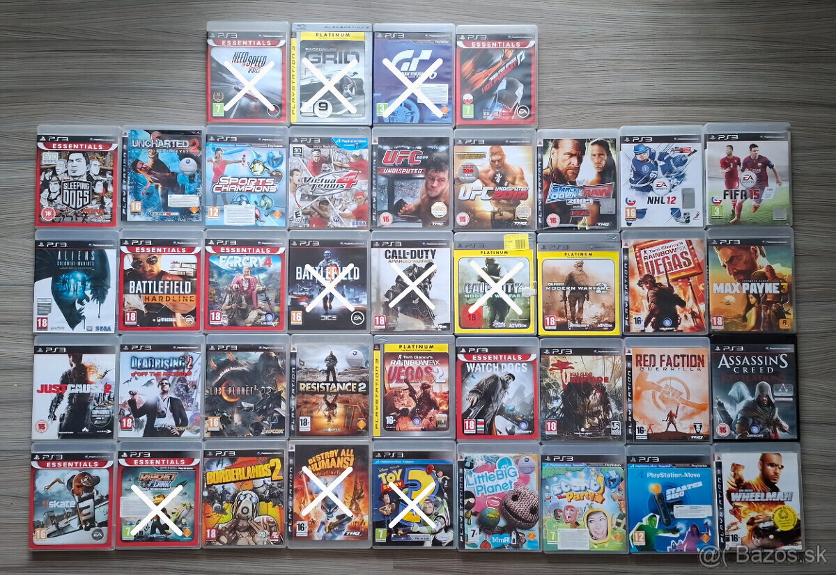 Predam hrane originalne hry na ps3